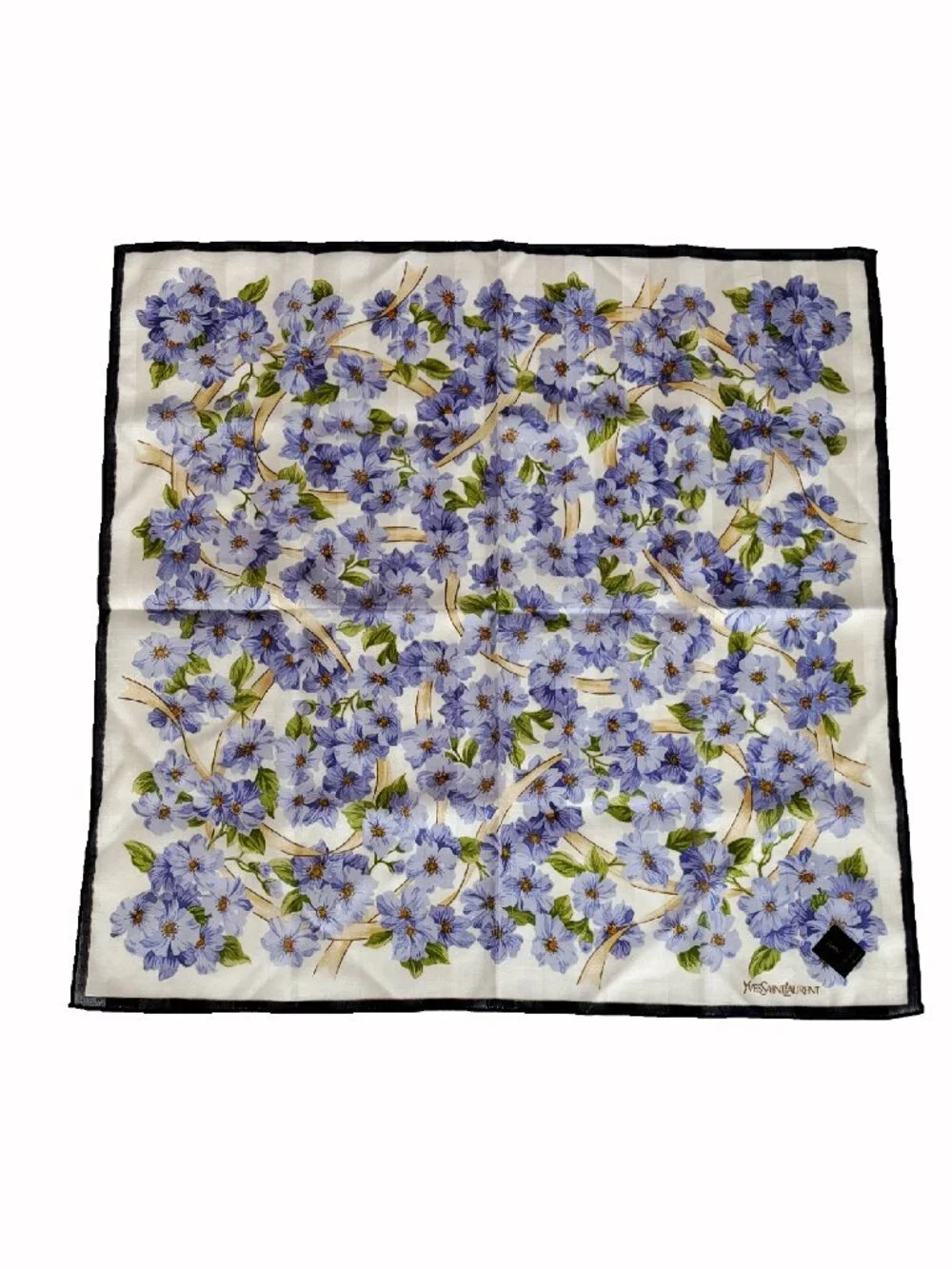 NWT Yves Saint Laurent Floral Cotton Scarf